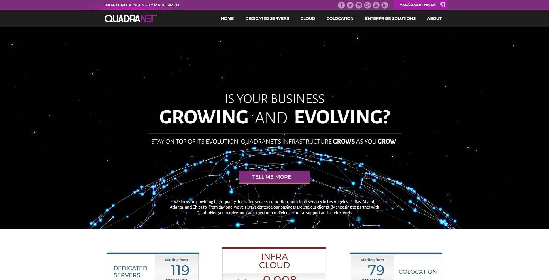 QuadraNet - X3450クアッドコアサーバー（DDoS対策機能付き）ロサンゼルスで、初月20ドル/月！その後は39ドル/月！