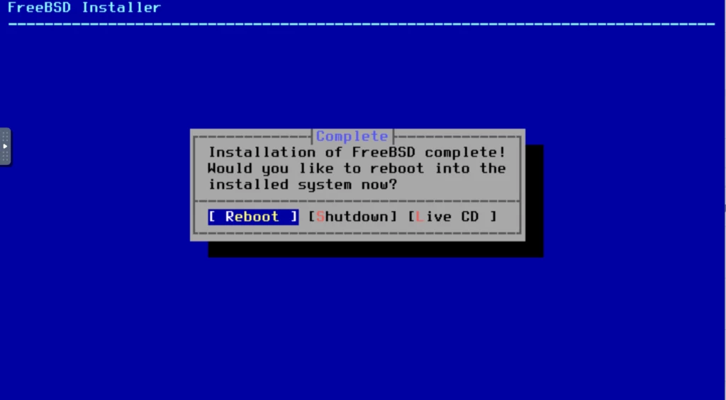 FreeBSD 再起動