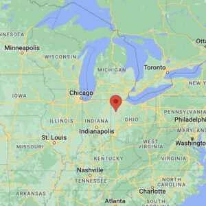 オハイオ州オットービルの地図