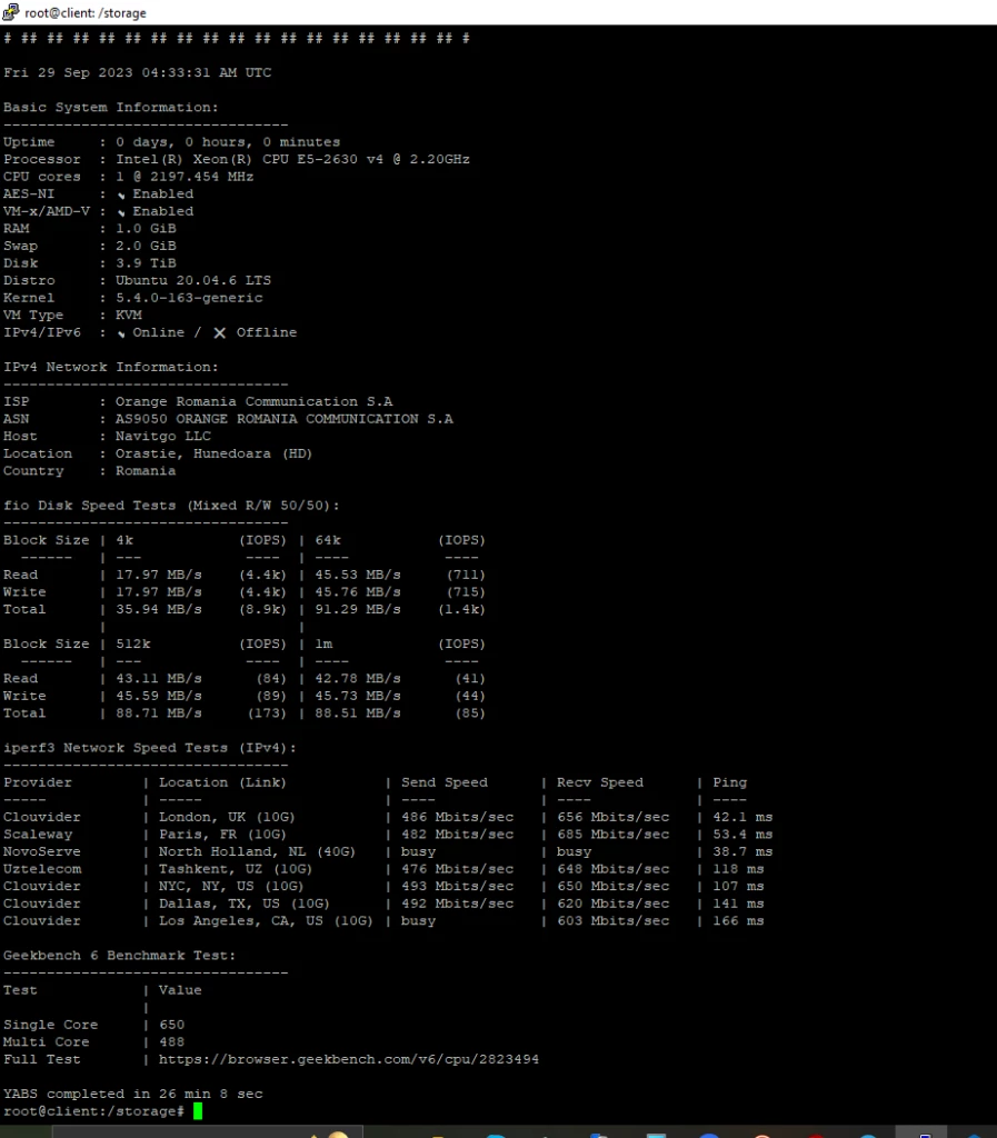 ihostar.comベンチマーク