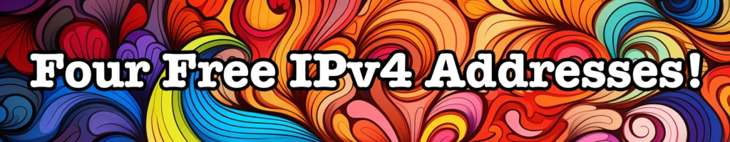 4つの無料IPv4アドレス