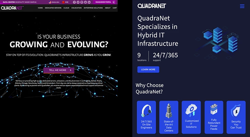 QuadraNet が 25230 の協力を得て Web サイトを刷新