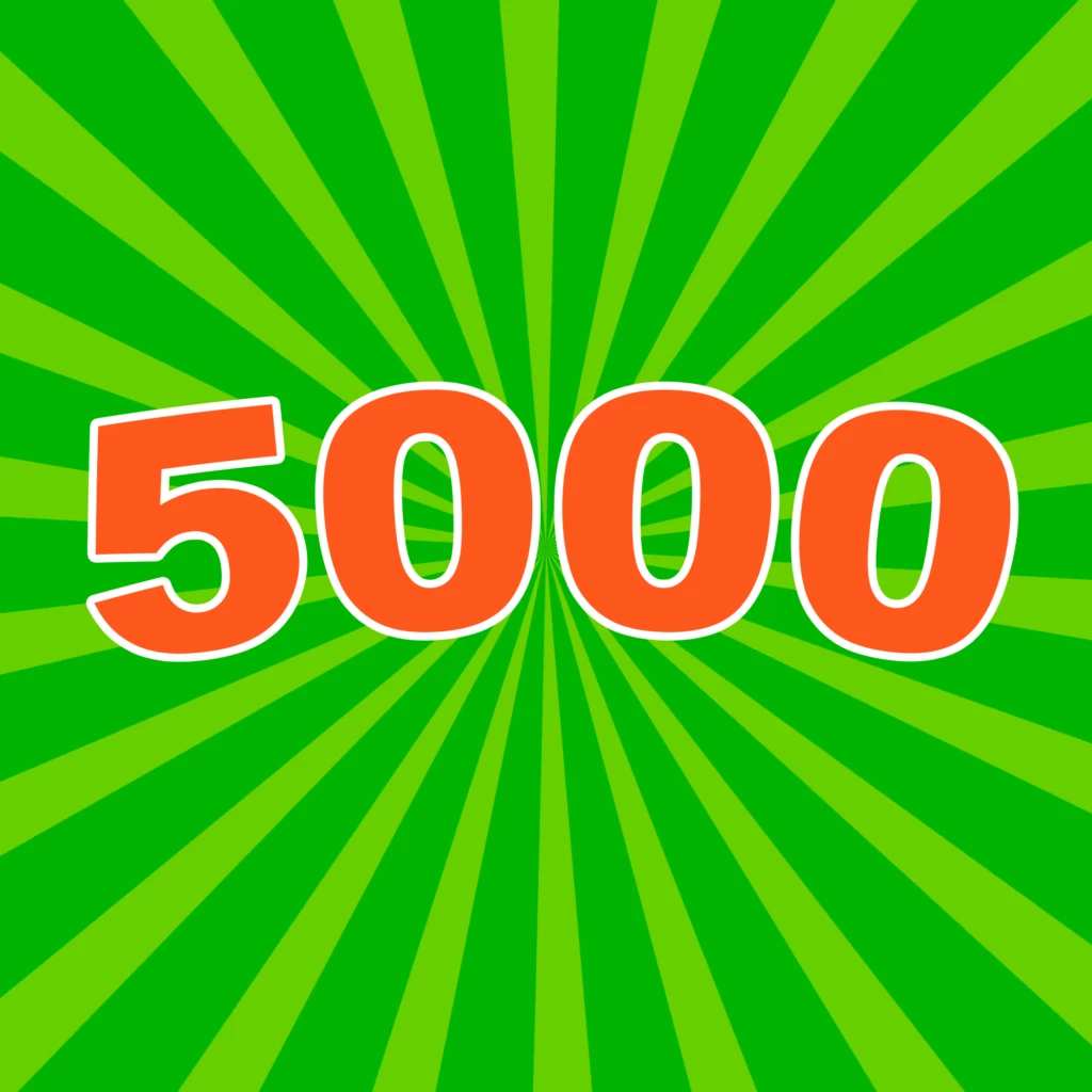 これは私たちの5000番目の投稿です！