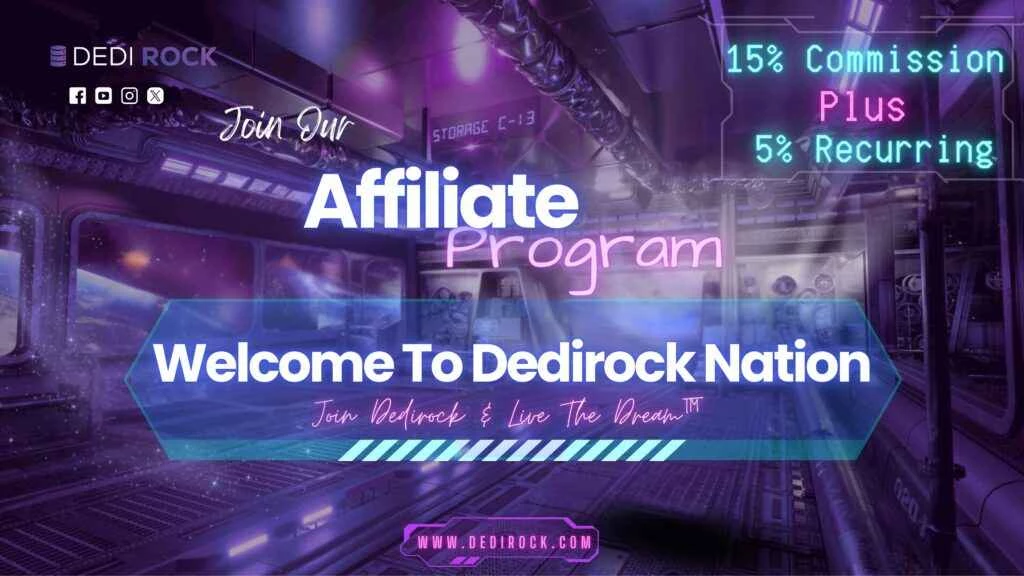 DediRockのアフィリエイトプログラムがスタートしました！DediRockチームに参加して、お金を稼ぎましょう！