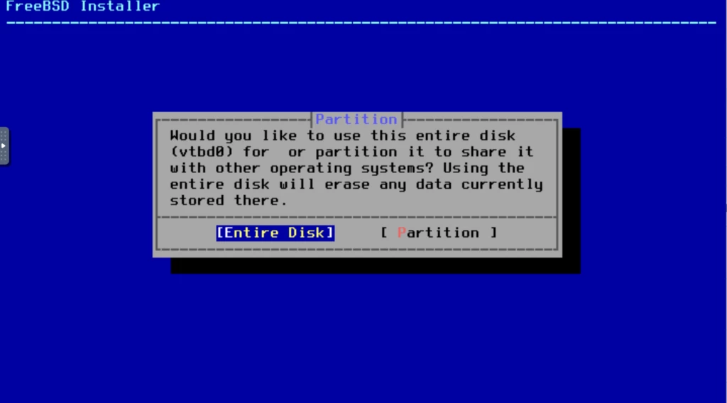 FreeBSD のパーティション分割